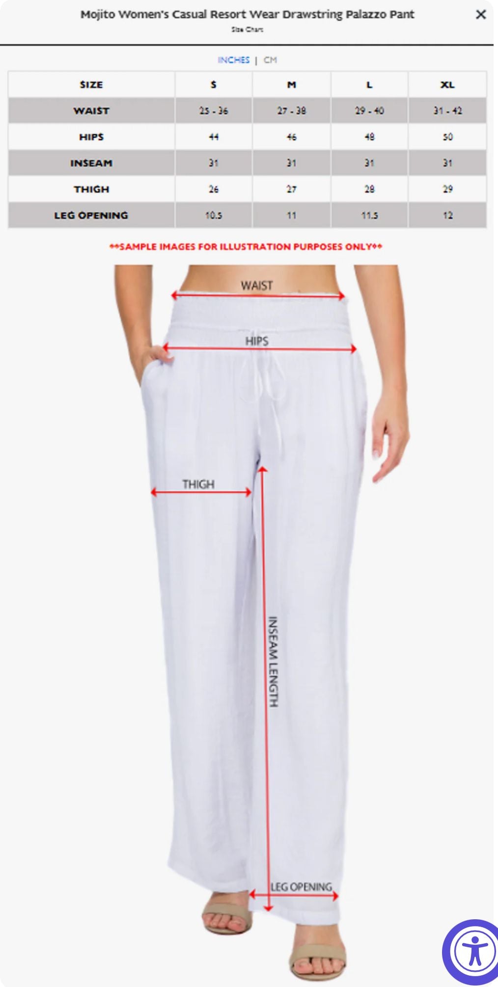 Mojito Drawstring Waist Pants White