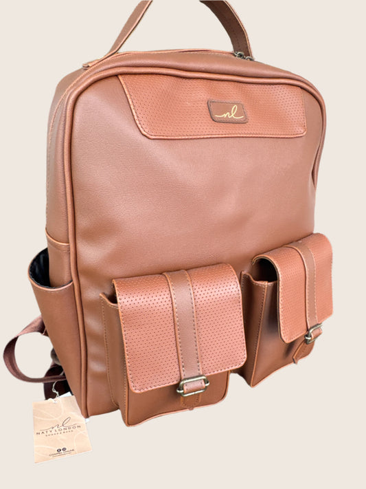 Mens Naty London Leather Bags Dual Pocket Front