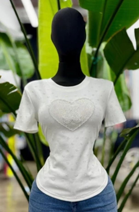 Rhinestone Heart Top