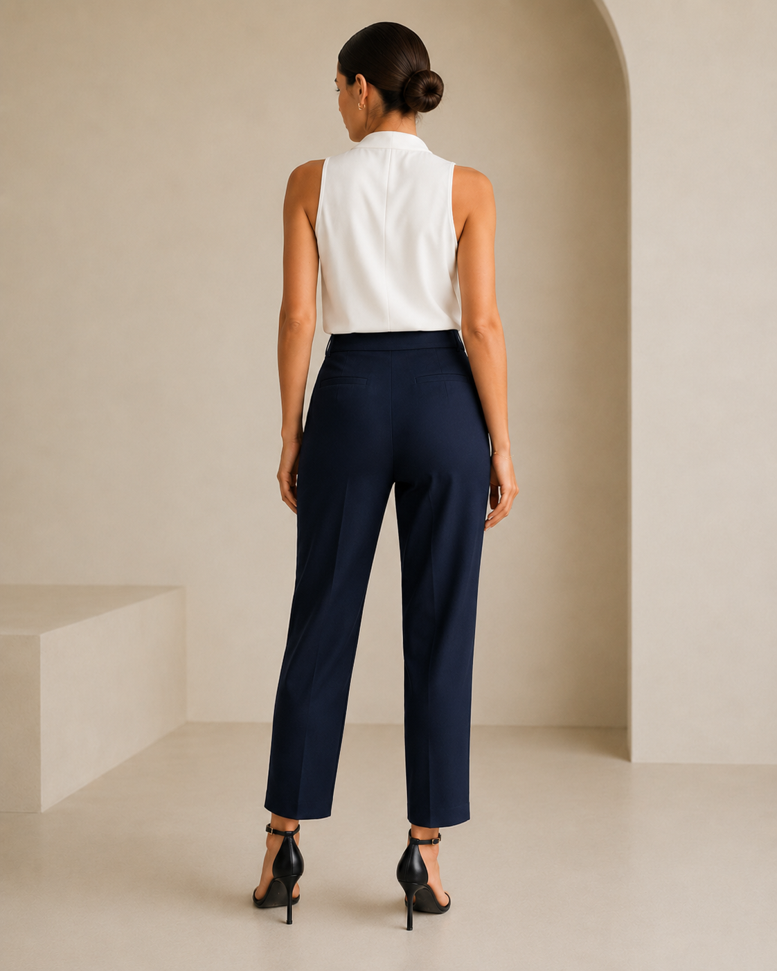 Monaco Tailored Pants - Navy