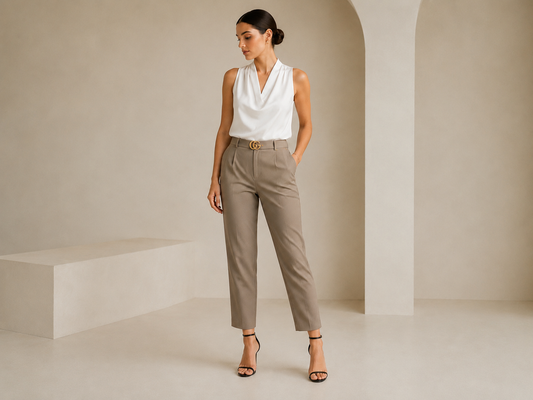 Monaco Tailored Pants - Beige