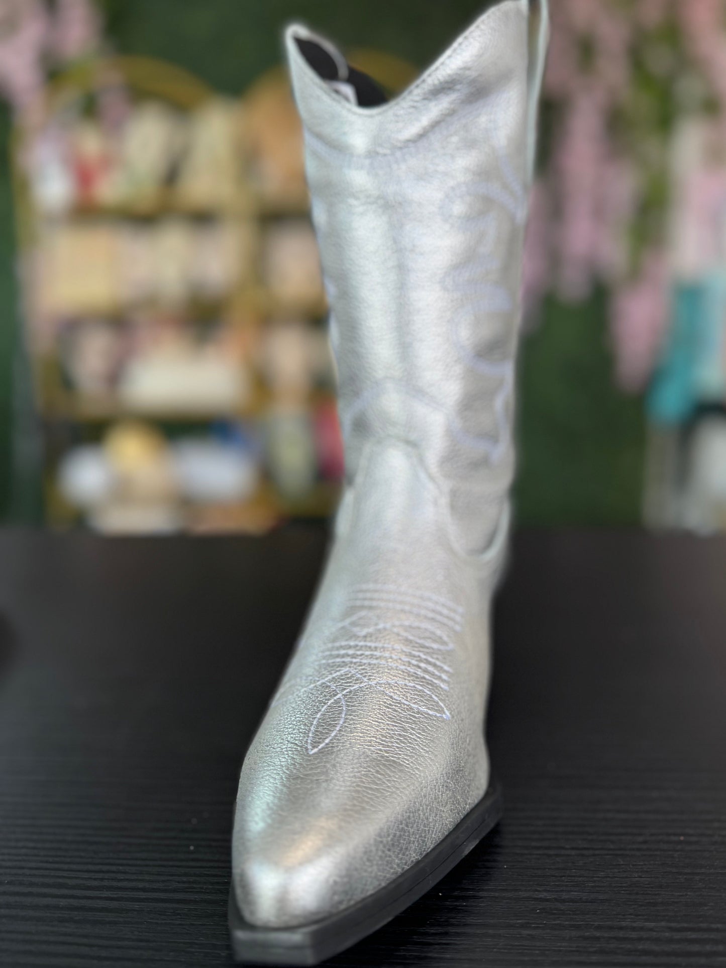 High Metallic Silver Boots (Botwestern XXIII)