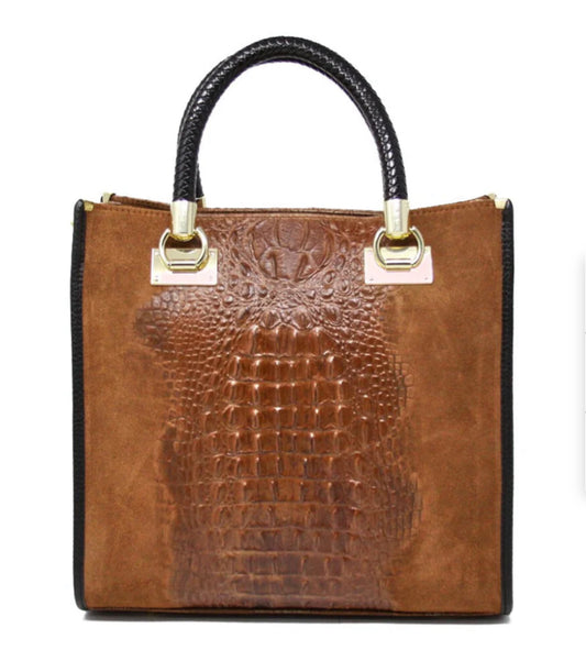 GENUINE ITALIAN LEATHER PORTFOLIO BAG CAMEL