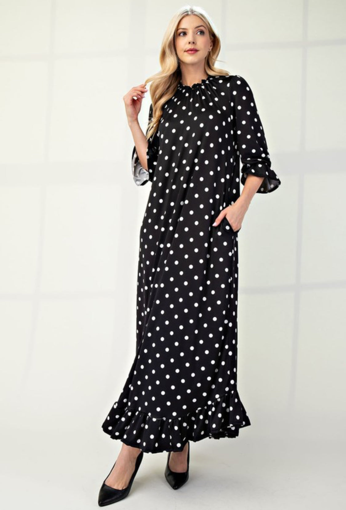 Polka Dots Maxi Dress