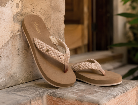 Cobian Braided Bounce Sandal - Blush