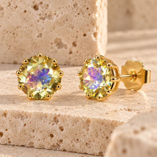 TOVA Chrisley Studs in Soft Champagne