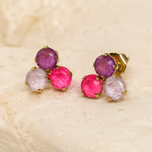 Tova Ines Earrings in Pink