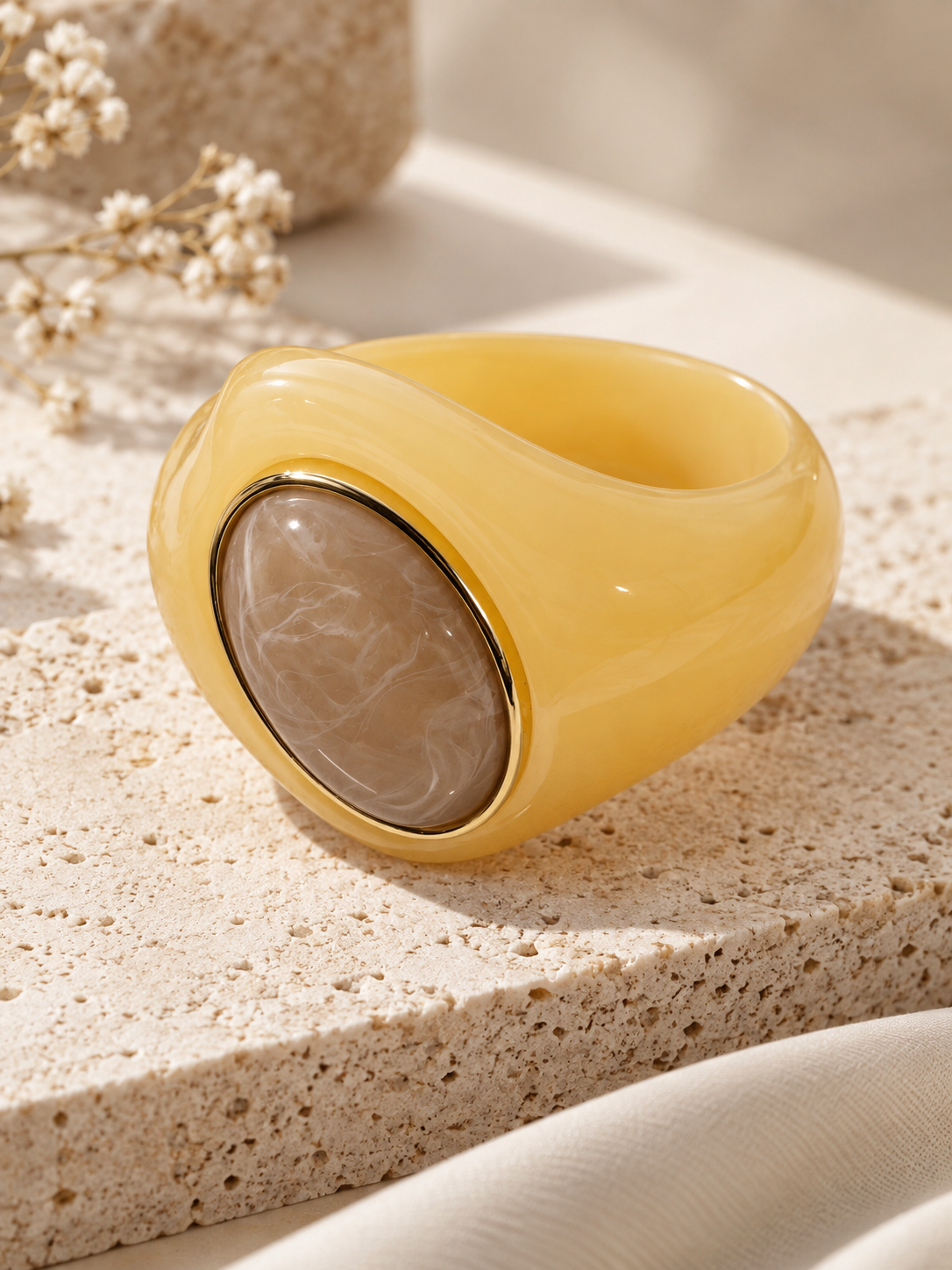 Golden Amber Statement Cuff