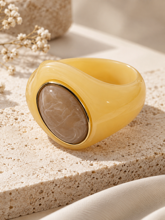 Golden Amber Statement Cuff