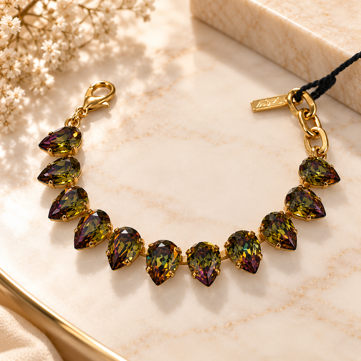 TOVA Avani Bracelet in Olive Aurora