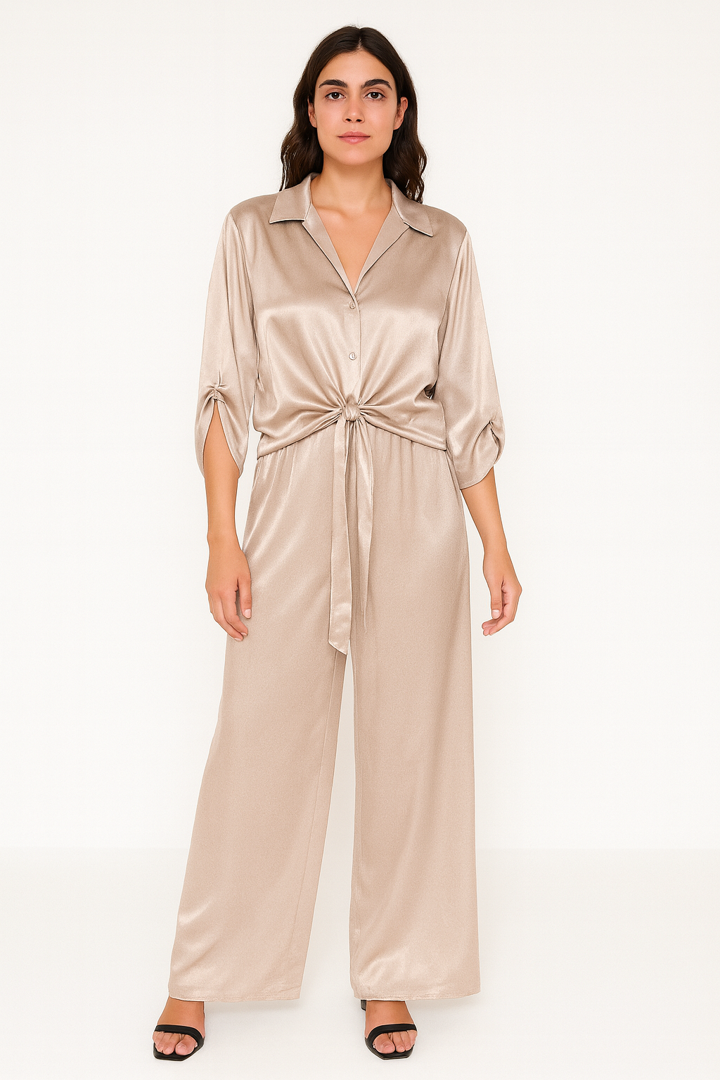 Italian Satin Set Champagne
