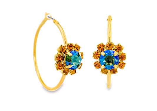Mini Bianca Hoops in Topaz