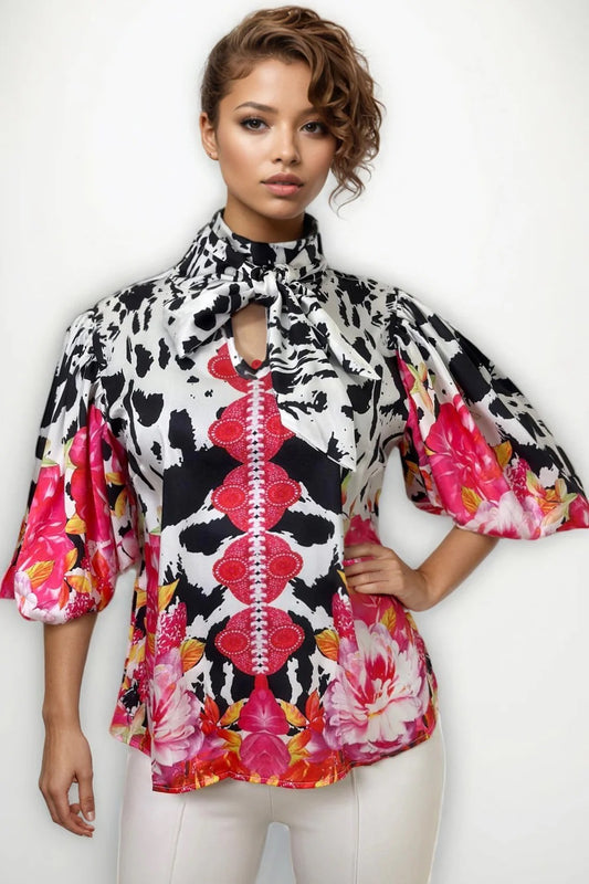 N by Nancy Animal Print Top