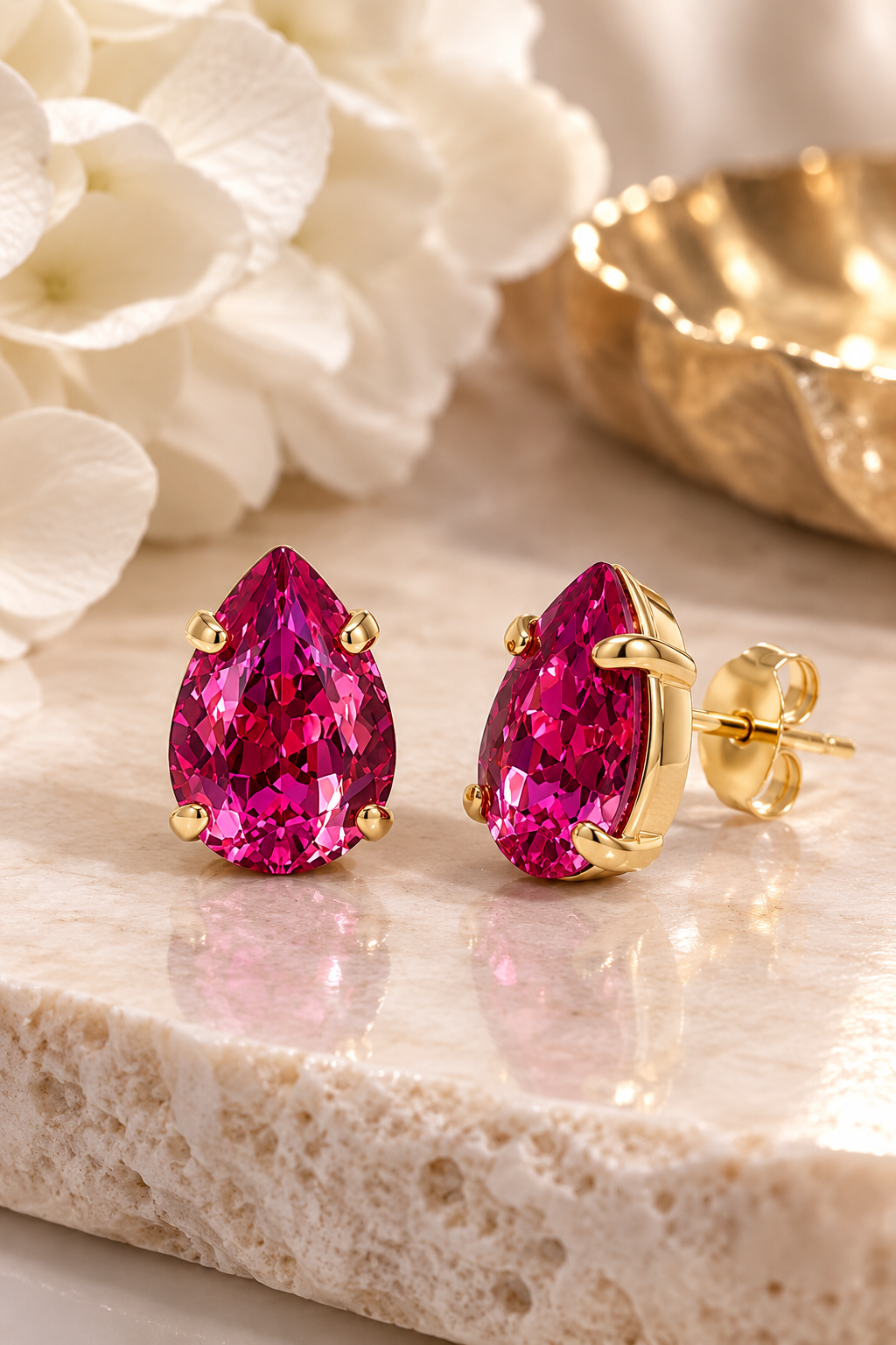 TOVA Lumi Stud Earrings in Rose