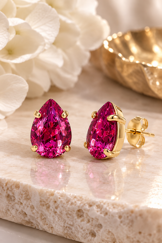 TOVA Lumi Stud Earrings in Rose