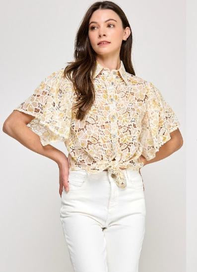 Floral Crochet in Yellow