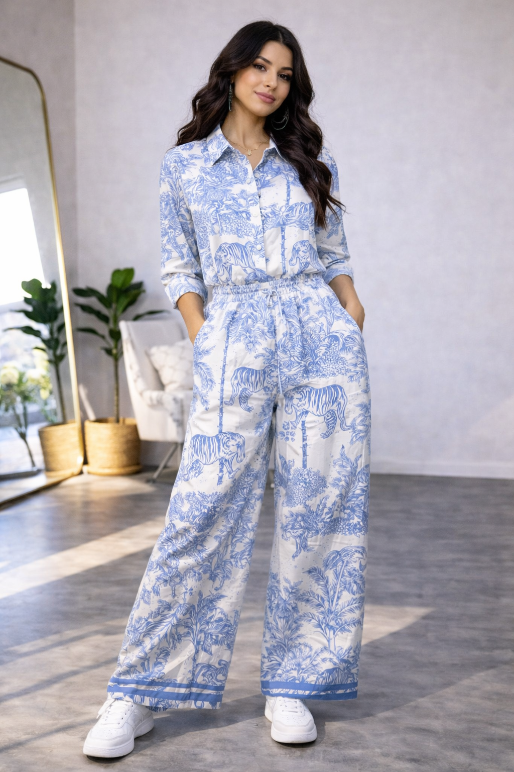Blue Italian Tropical Set â€“ Luxury Inspired