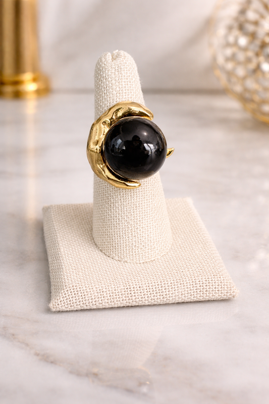 Luna Gold and Black Ring
