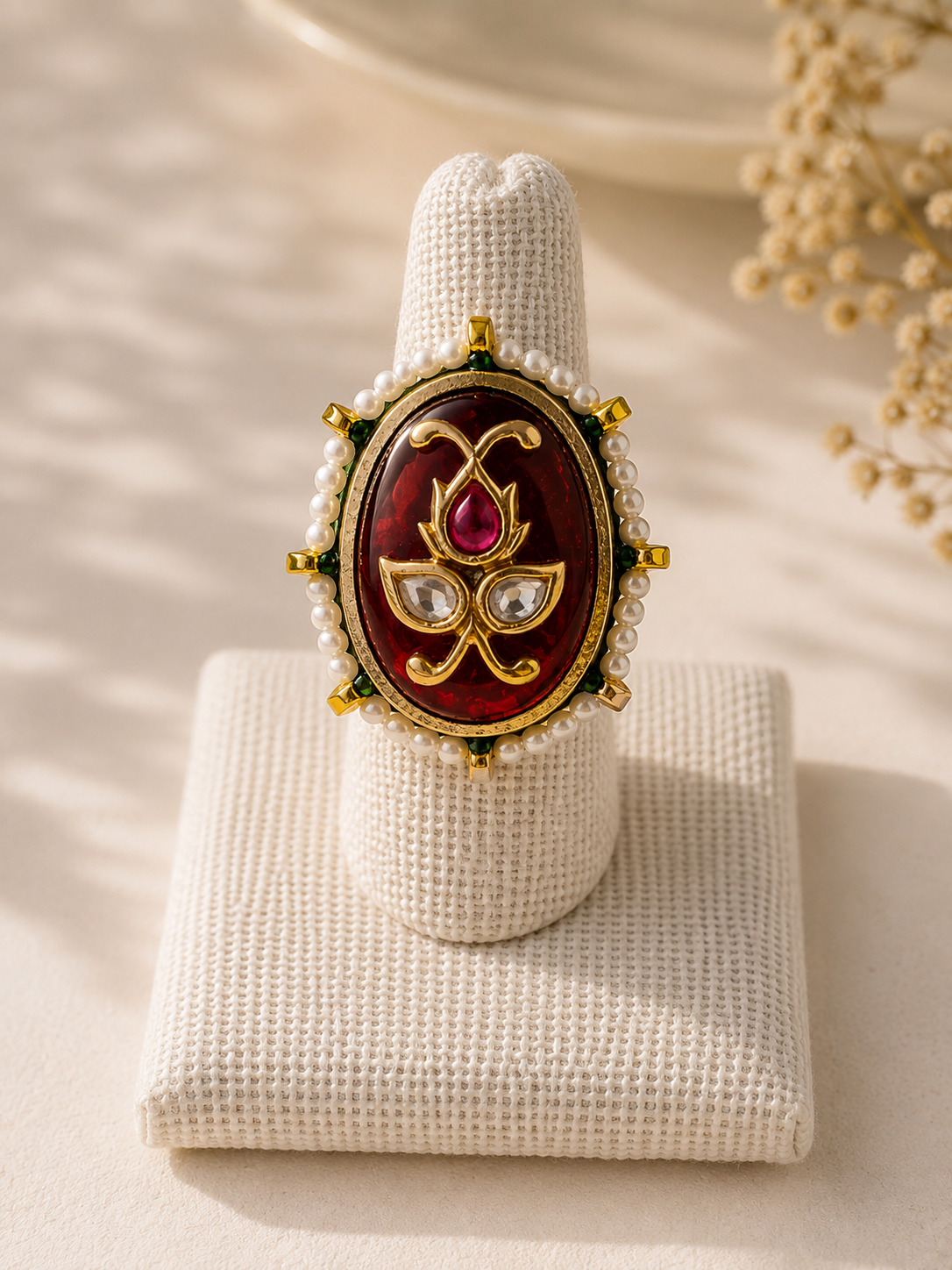 Rani Ruby Kundan Ring