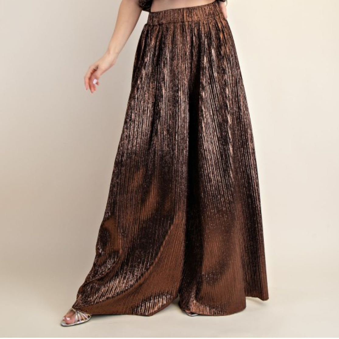 Texturized Palazzo Brown