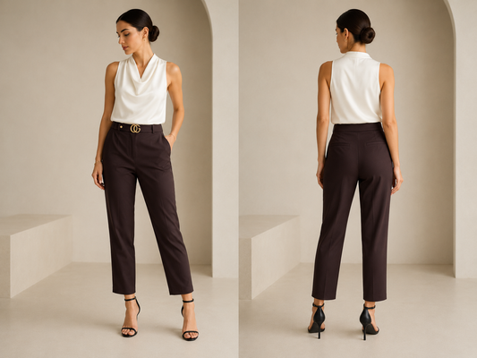 Monaco Tailored Pants - Brown