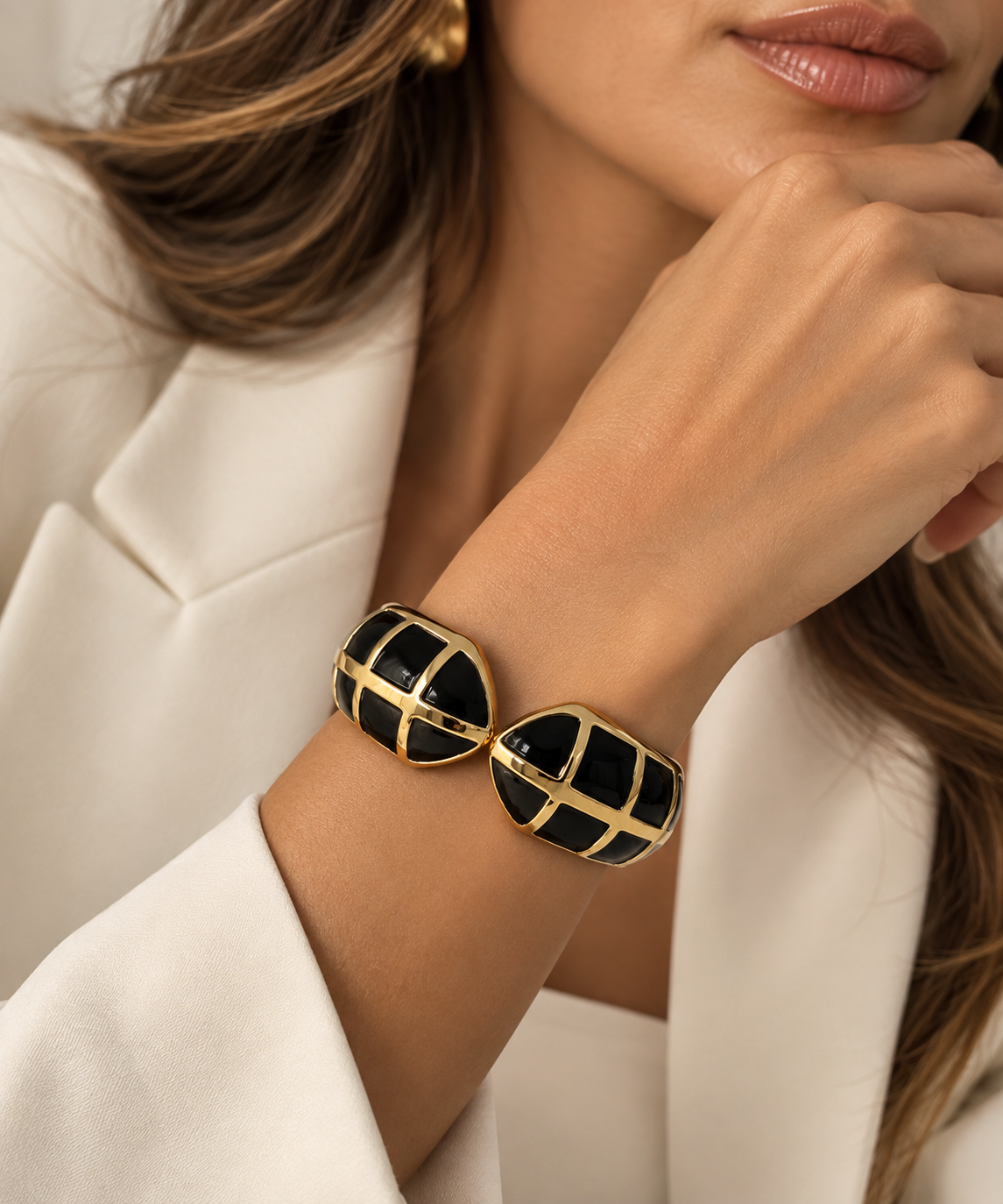 Noir Mosaic Statement Bracelet