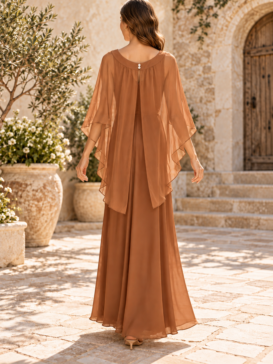 Camel Elegant Maxi Dress