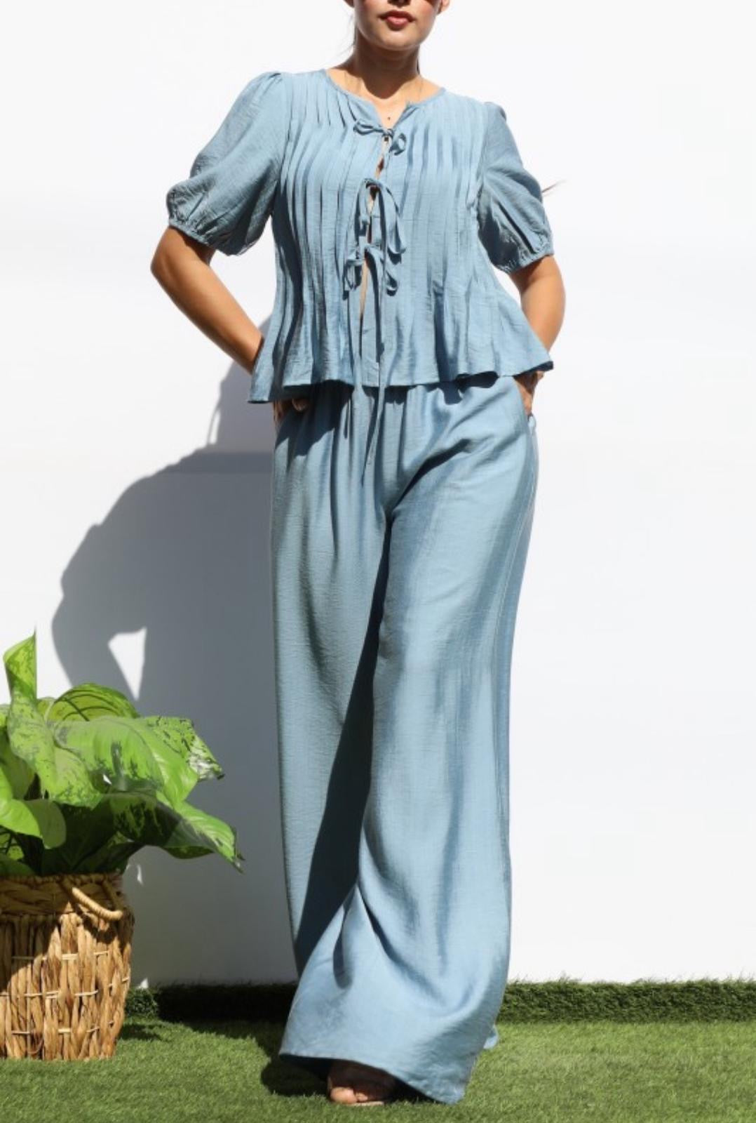 Sky Blue Relaxed Chic Set