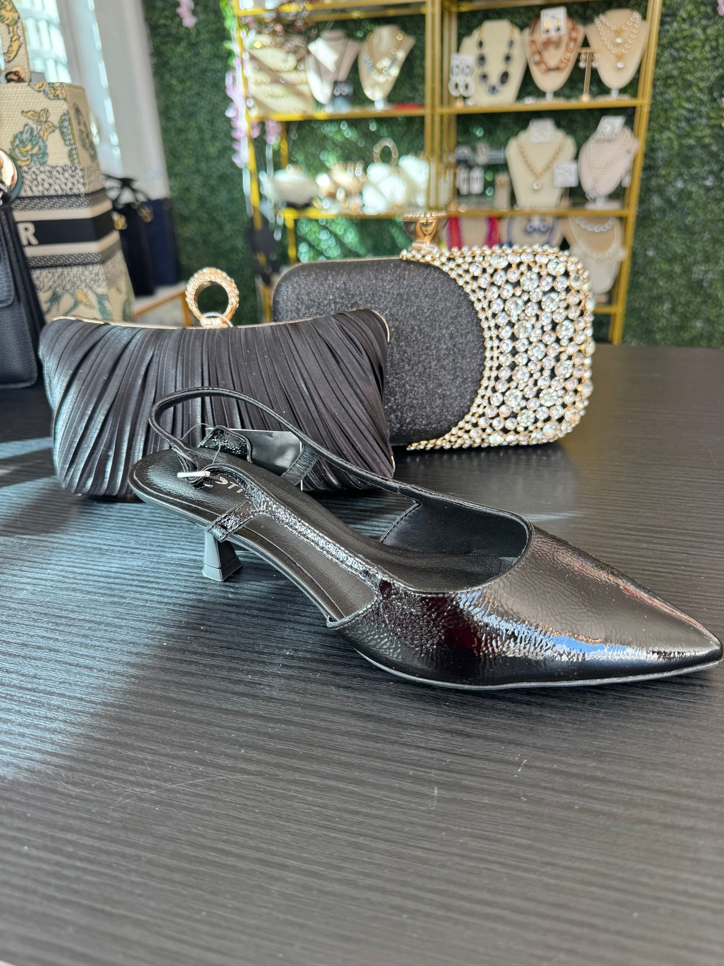 Bottero Leather Black Charol Shoe