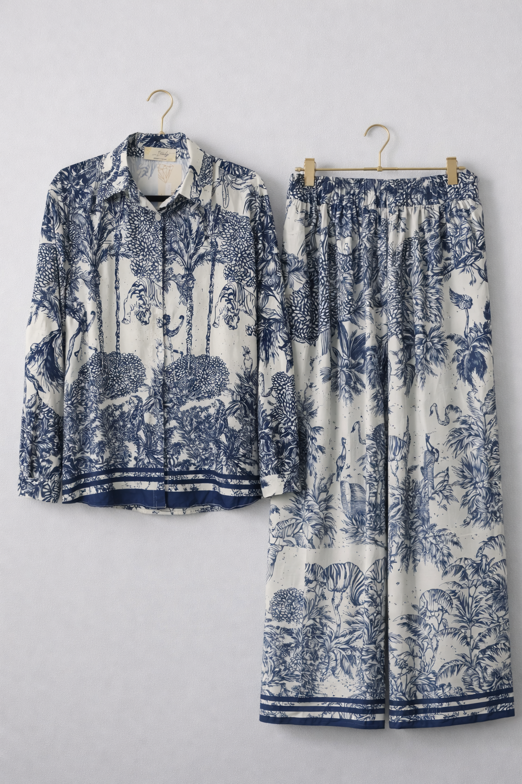 Navy Blue Italian Tropical Set – Luxury Inspired