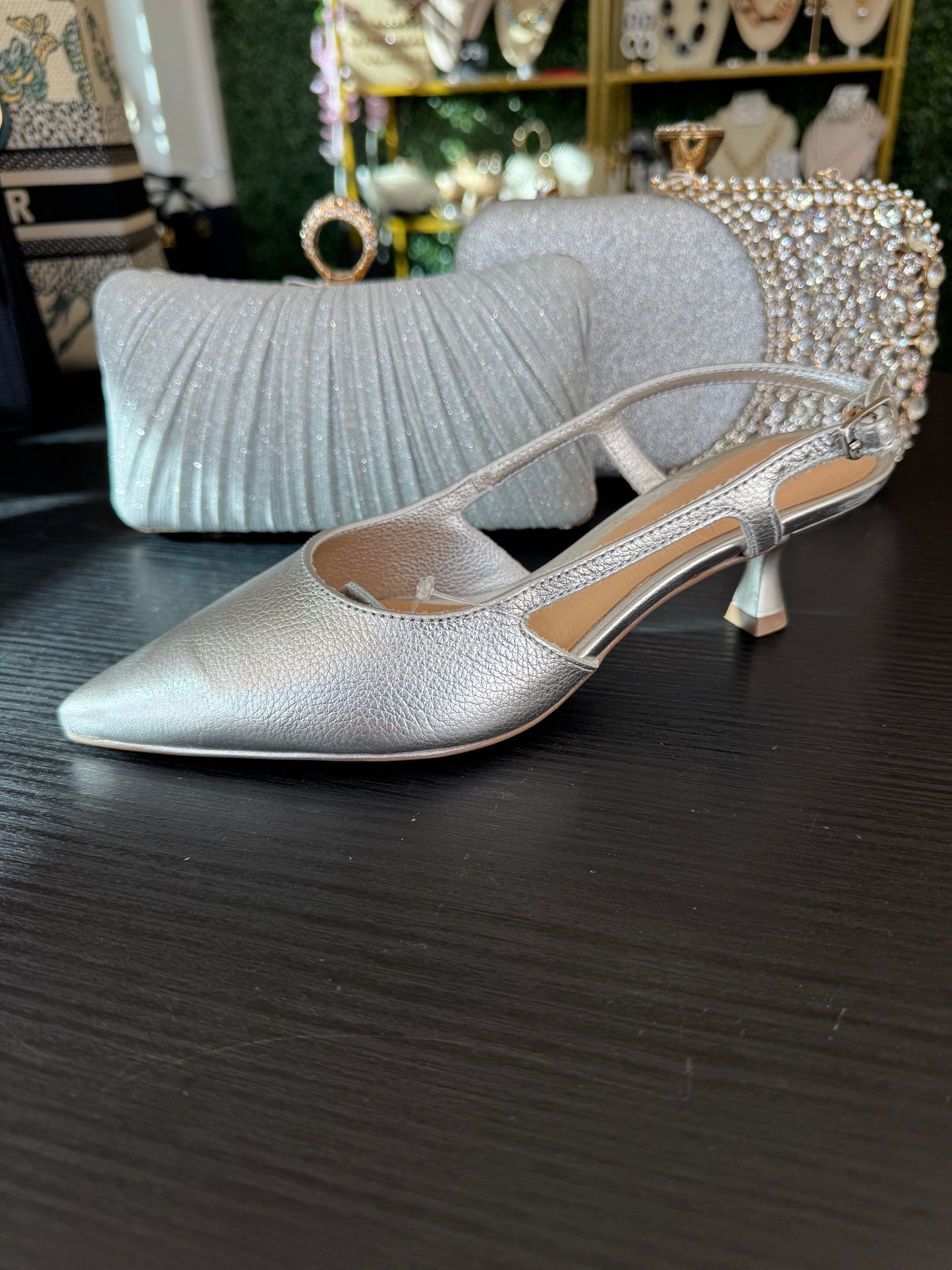 Bottero Silver Leather Shoes