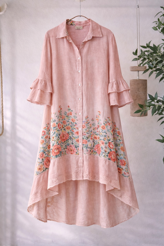 Dusty Pink Floral Dress