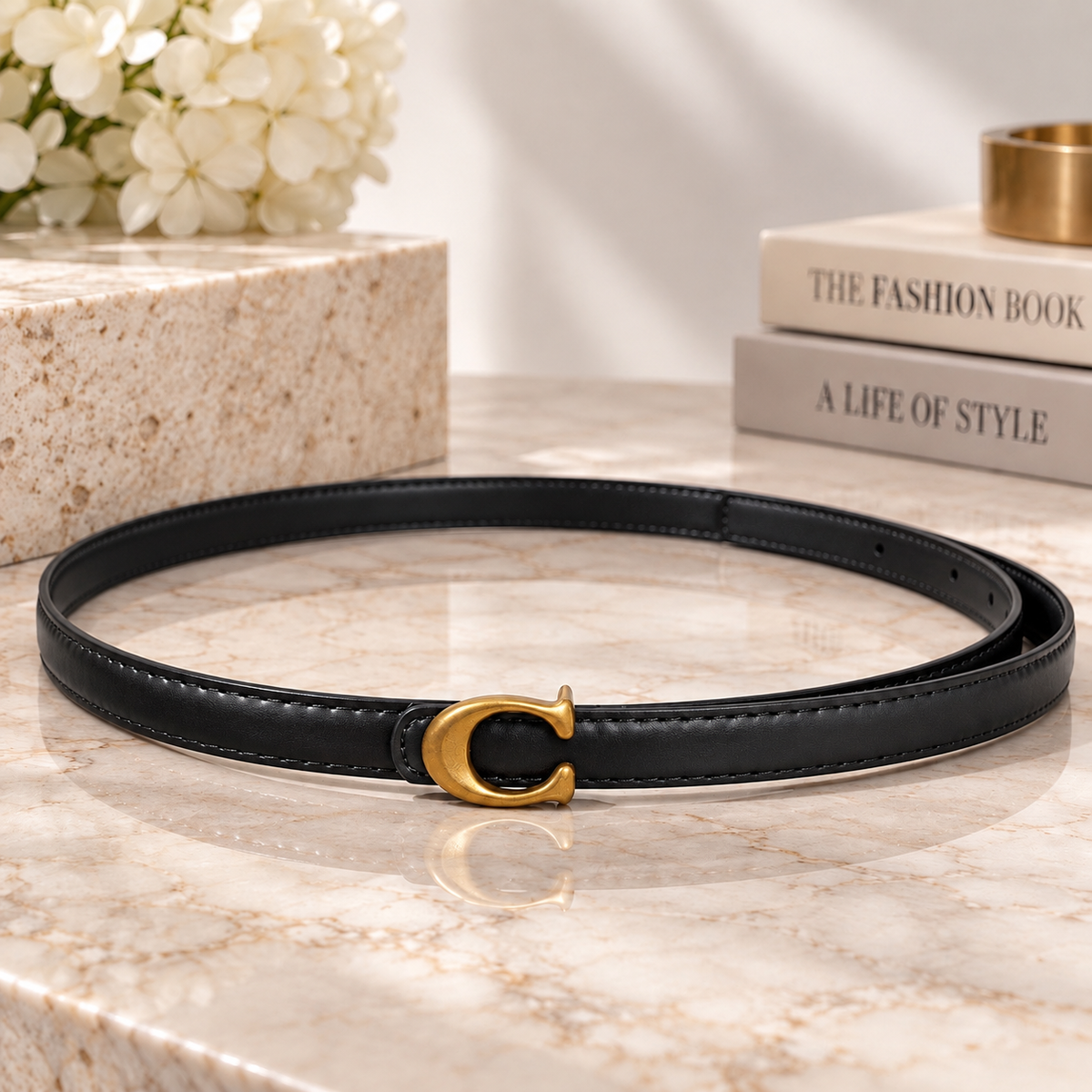C-Inspired Classic Belt Black