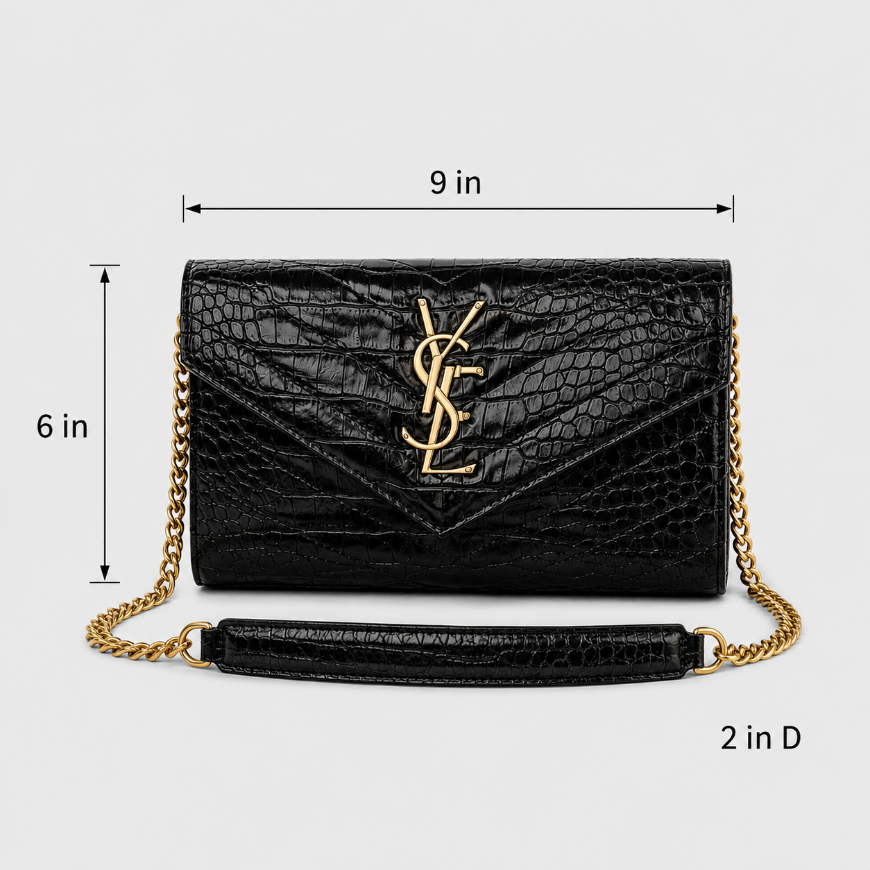 The Noir Croc Bag