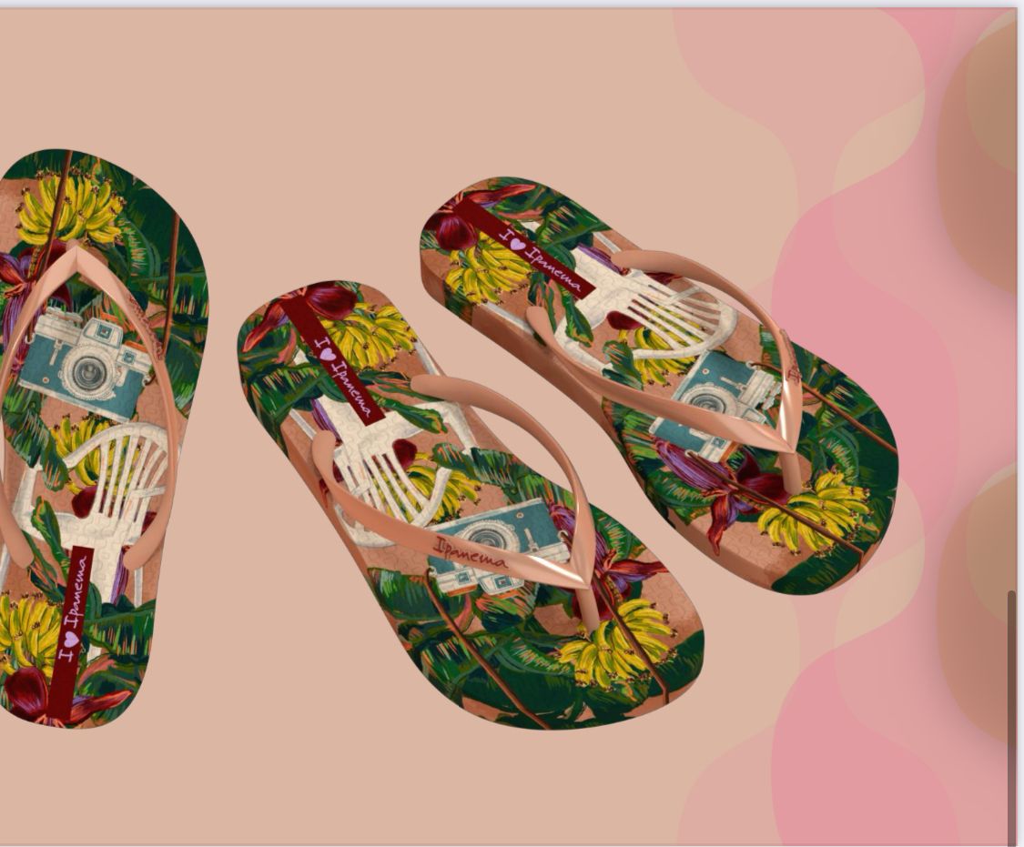Puerto Rico Sandals Pink and Multicolor Chairs and Camera Prints