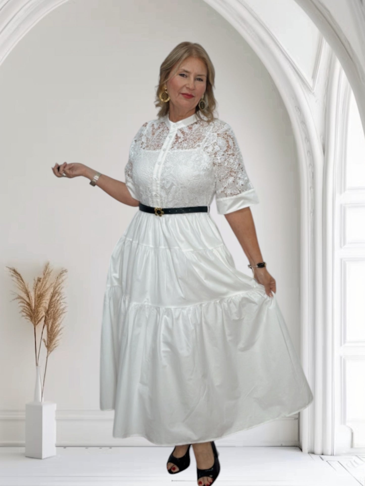 Gracia Maxi Dress with Lace in top