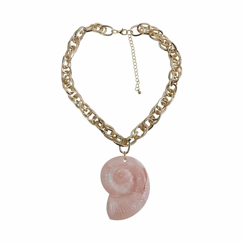 Conch Necklace Pink