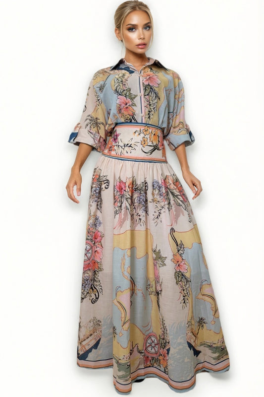Multi Skirt  And Top Set N' by Nancy