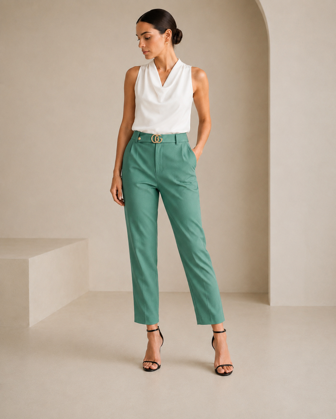 Monaco Tailored Pants - Teal