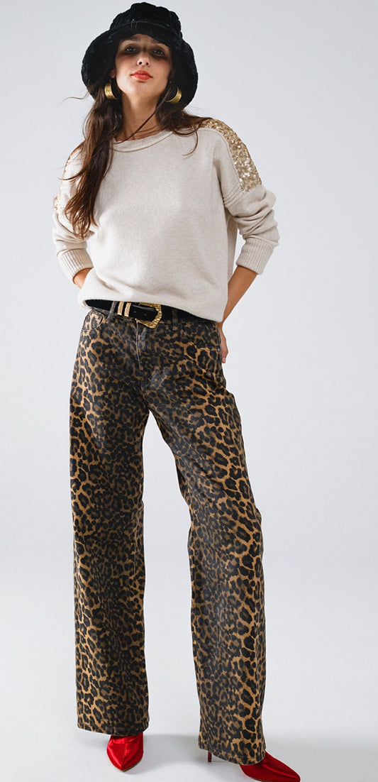 Leopard Print Denim