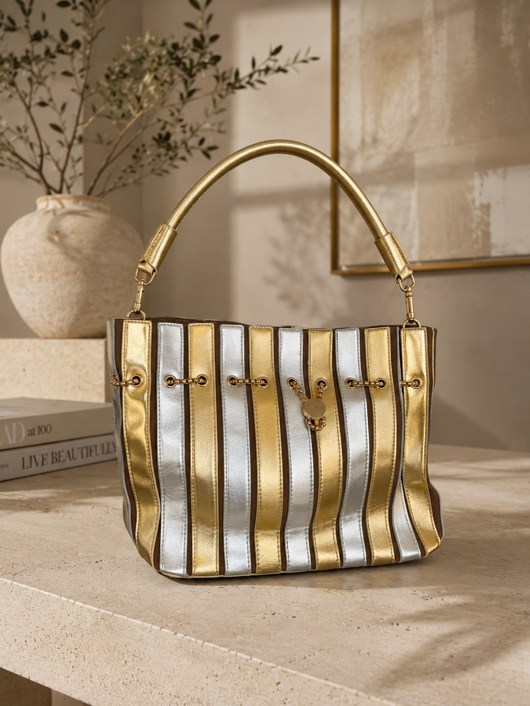 The Gilded Stripe Bag