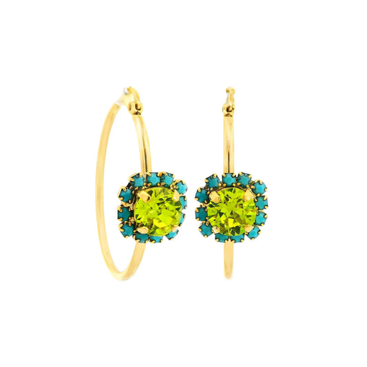 Mini Bianca Hoops in Light Citrus Lime
