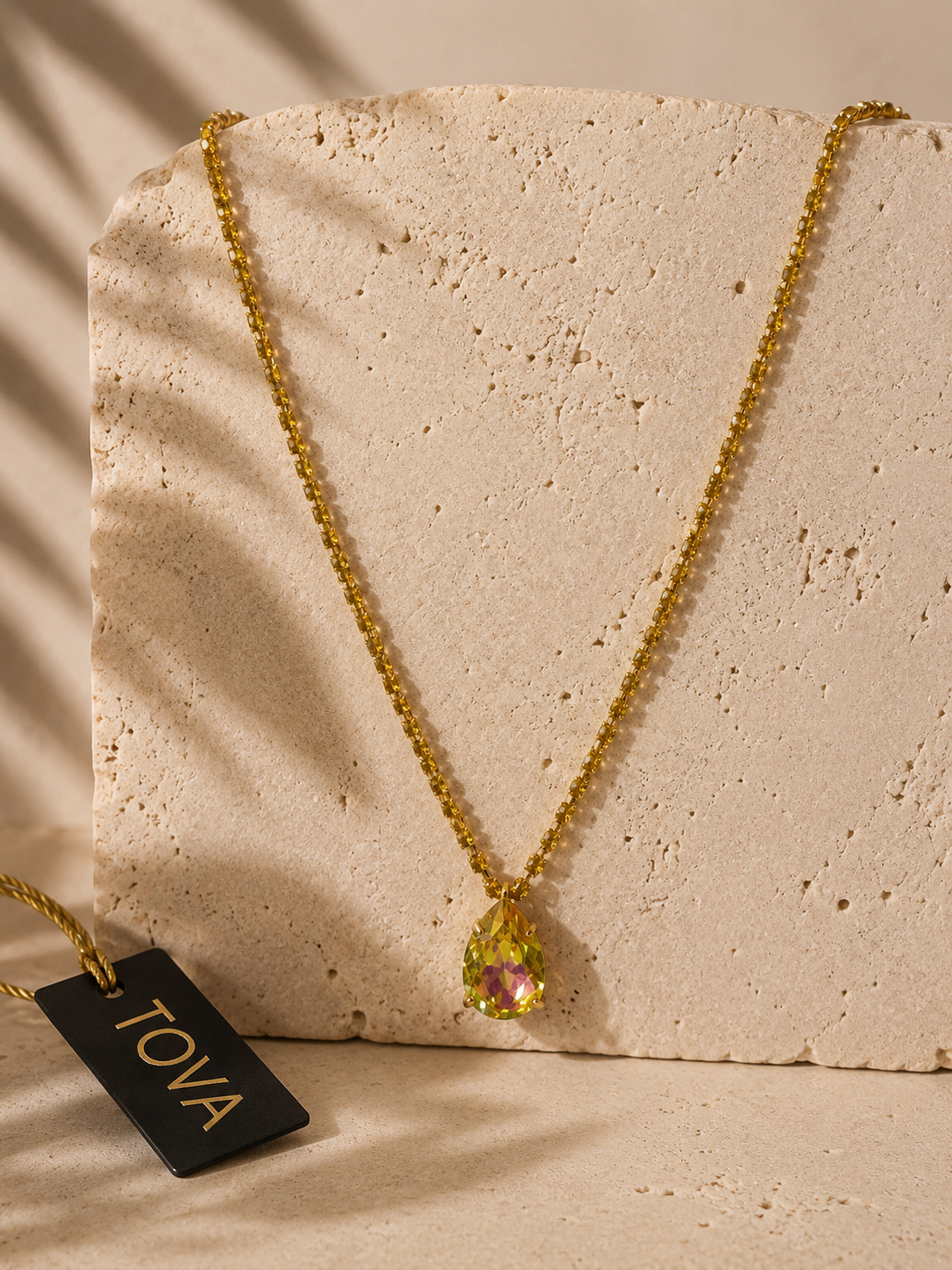Yellow Signature Teardrop Necklace