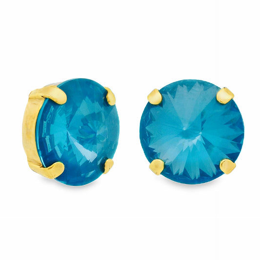 Basics Studs in Teal Ignite