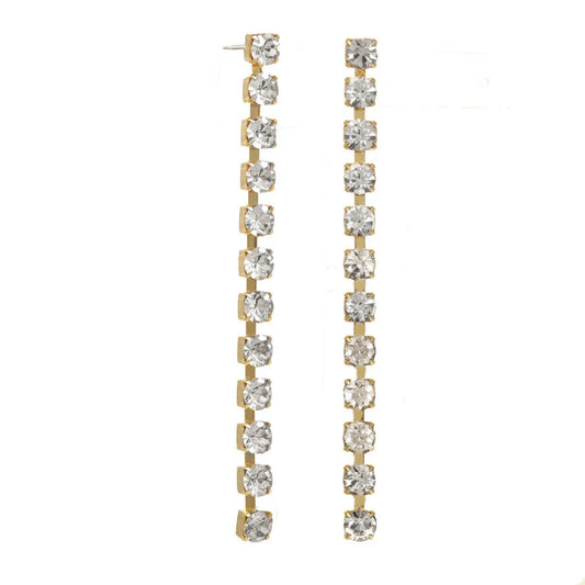 Berenike Earrings in Antique Gold / Clear