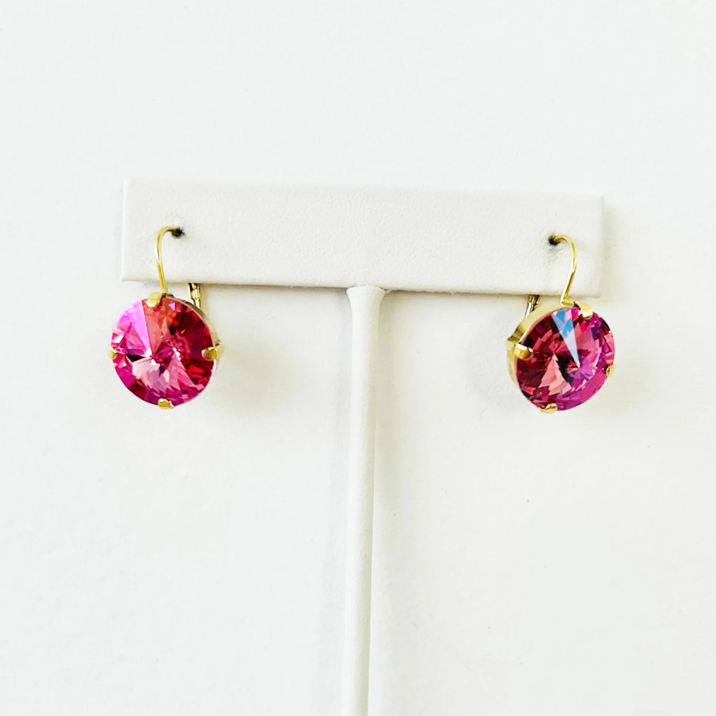 Caitlin Round Earrings in Rose Glimmer