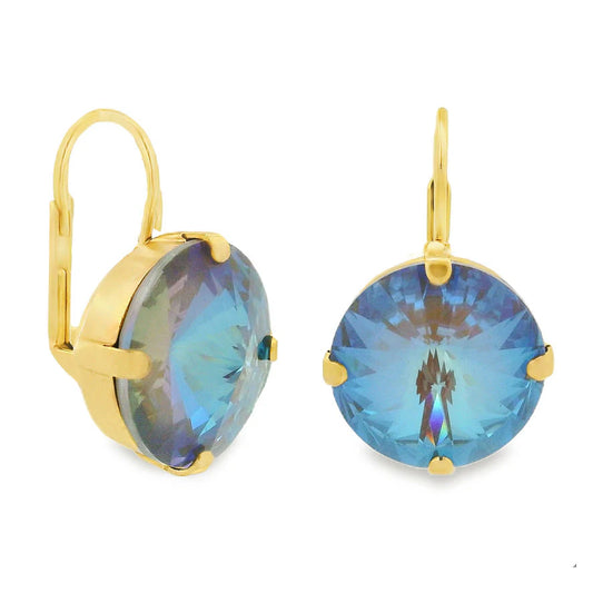 Caitlin Round Earrings in Serene Gray Delite