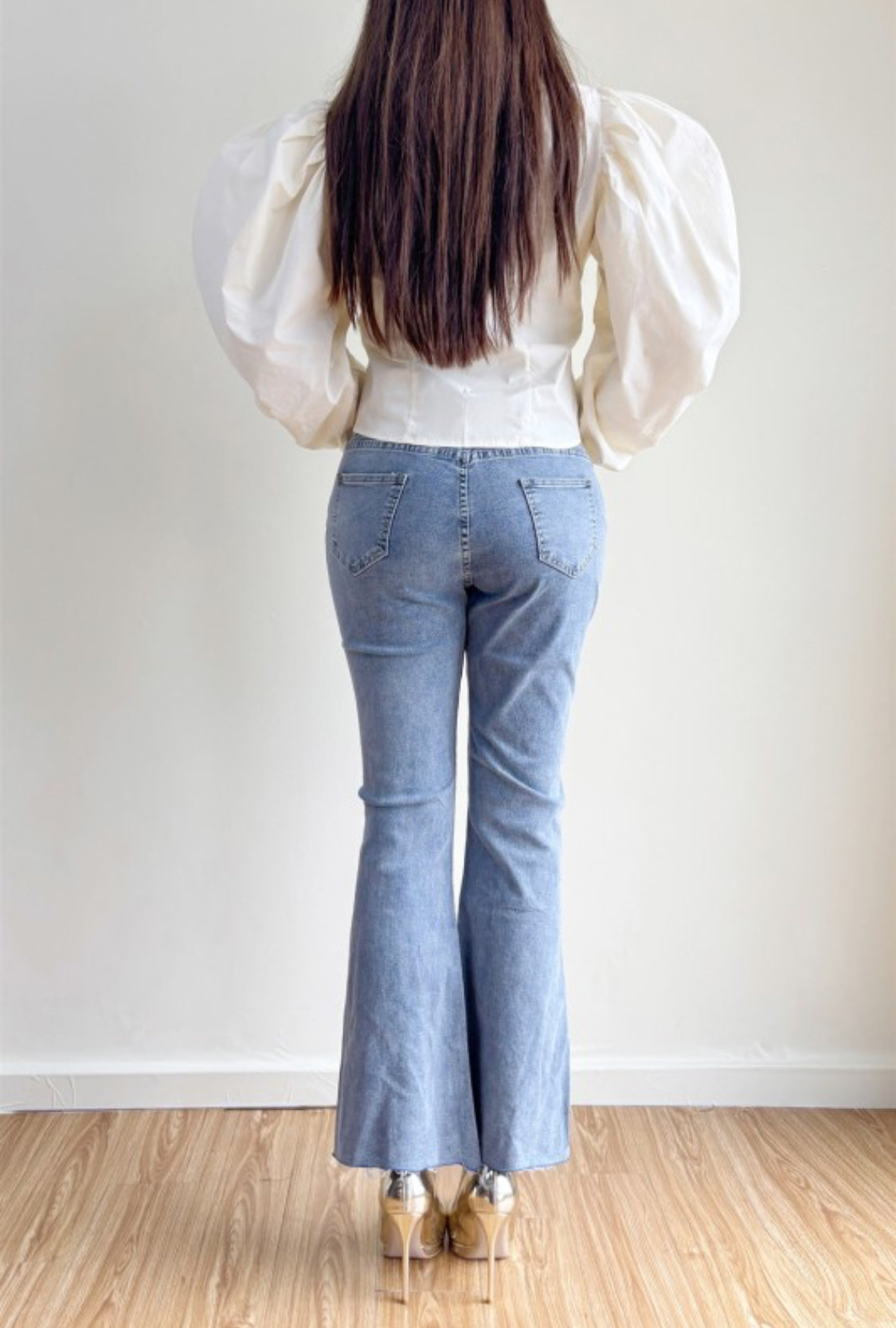 Flared Jean With Rhinestones