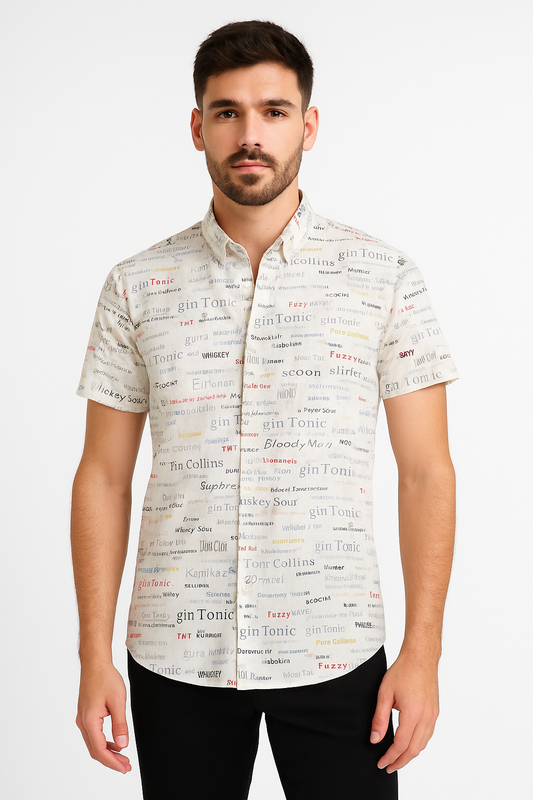 Men’s Cocktail Short Sleeve Shirt