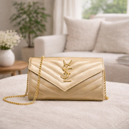Gold Hand Clutch or Crossbody Bag – Inspired